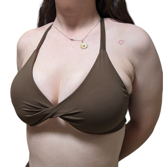 MINI TWIST BRA - COCOA